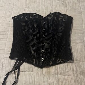 Black Lace Corset Top